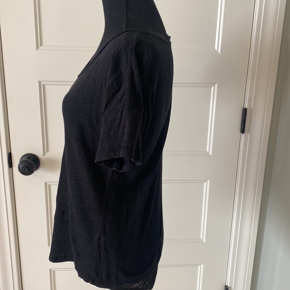 JCrew linen scoop neck tee.  Like new. - Picture 3 of 5